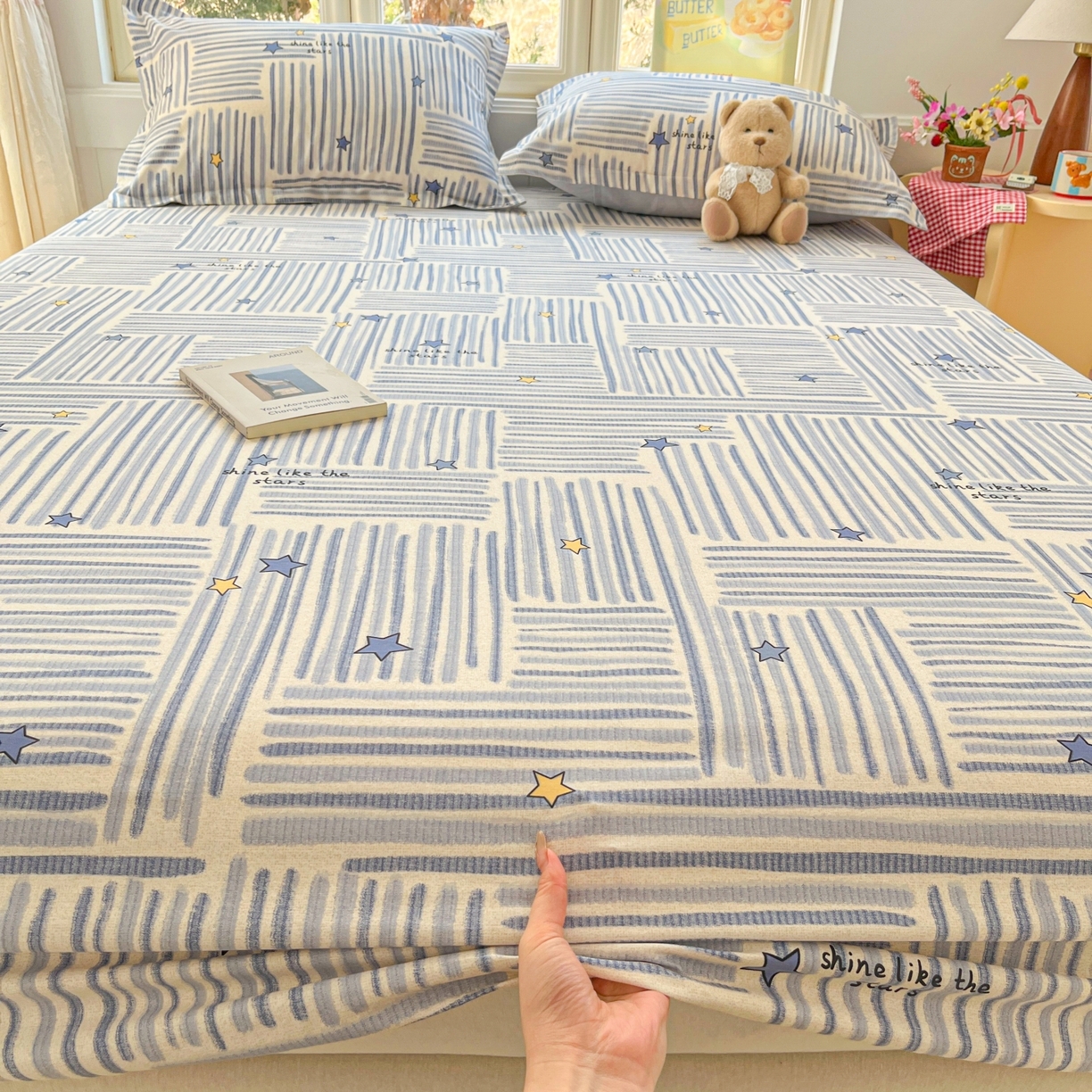 91家纺网 家纺一手货源 找家纺 莱通家纺 2026春夏新款12868全棉印花四件套单品系列二-单床笠 星织影