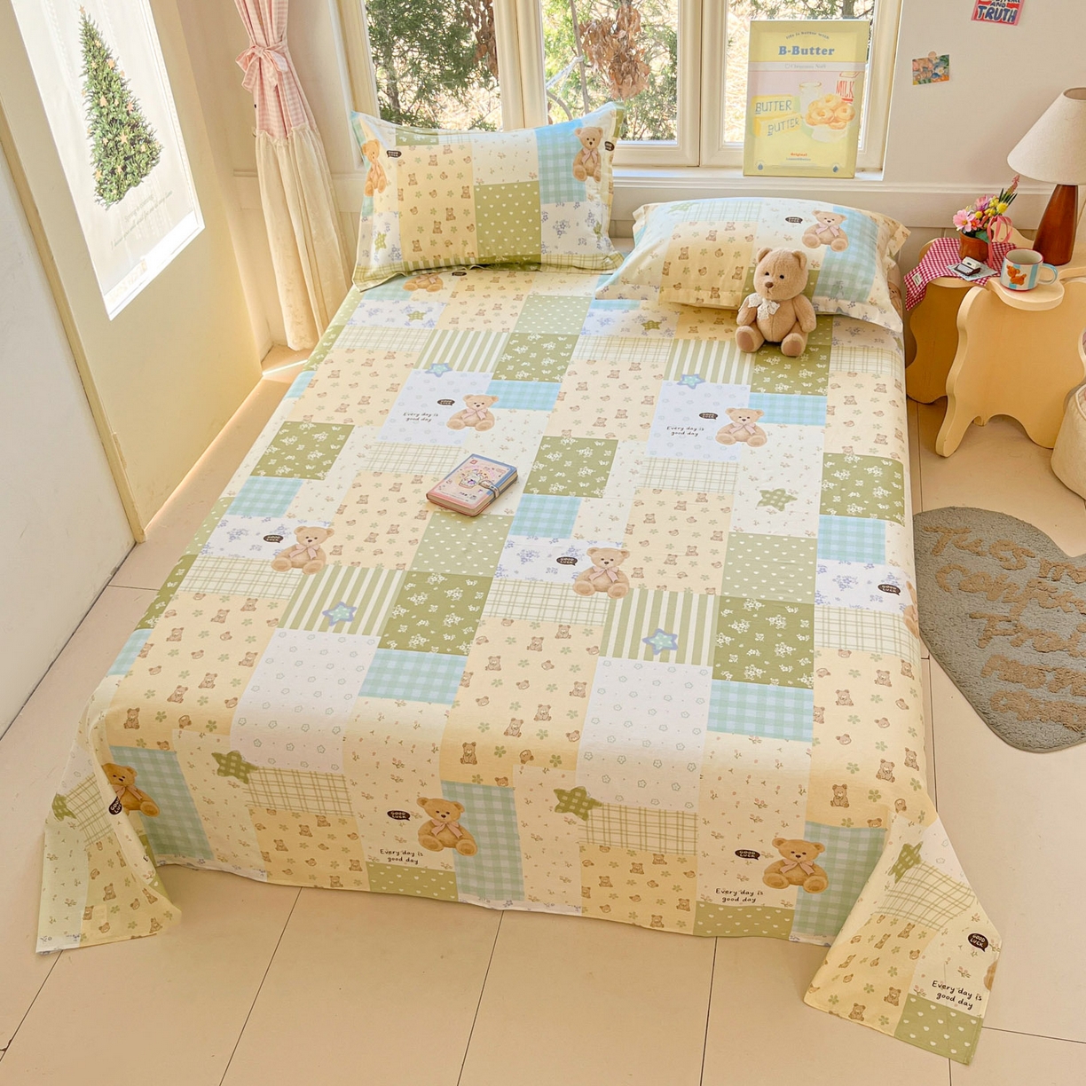 91家纺网 家纺一手货源 找家纺 （总）莱通家纺 2026春夏新款12868全棉印花四件套单品系列二-单床单