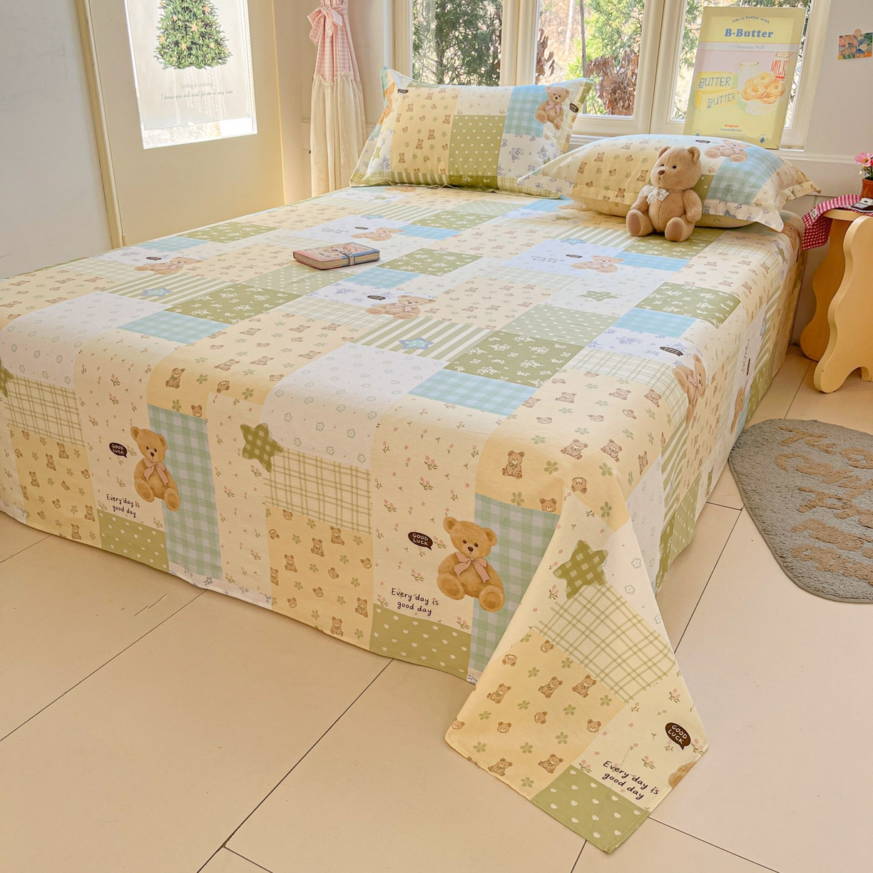 91家纺网 家纺一手货源 找家纺 （总）莱通家纺 2026春夏新款12868全棉印花四件套单品系列二-单床单