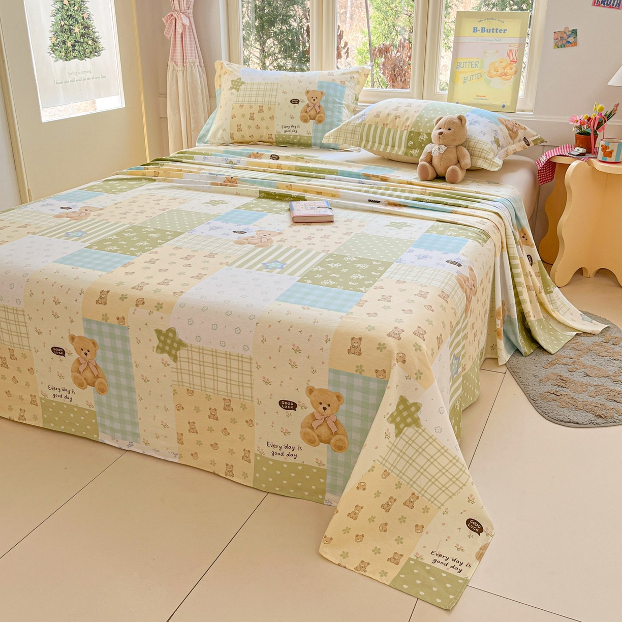 91家纺网 家纺一手货源 找家纺 （总）莱通家纺 2026春夏新款12868全棉印花四件套单品系列二-单床单