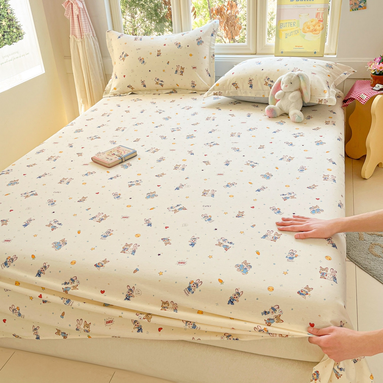 莱通家纺 2026春夏新款12868全棉印花四件套单品系列二-单床单 疯狂小cp