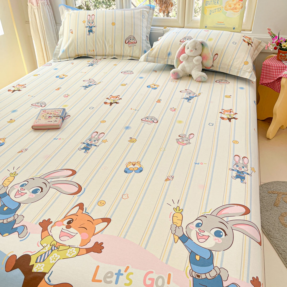 91家纺网 家纺一手货源 找家纺 莱通家纺 2026春夏新款12868全棉印花四件套单品系列二-单床单 狂野秘境