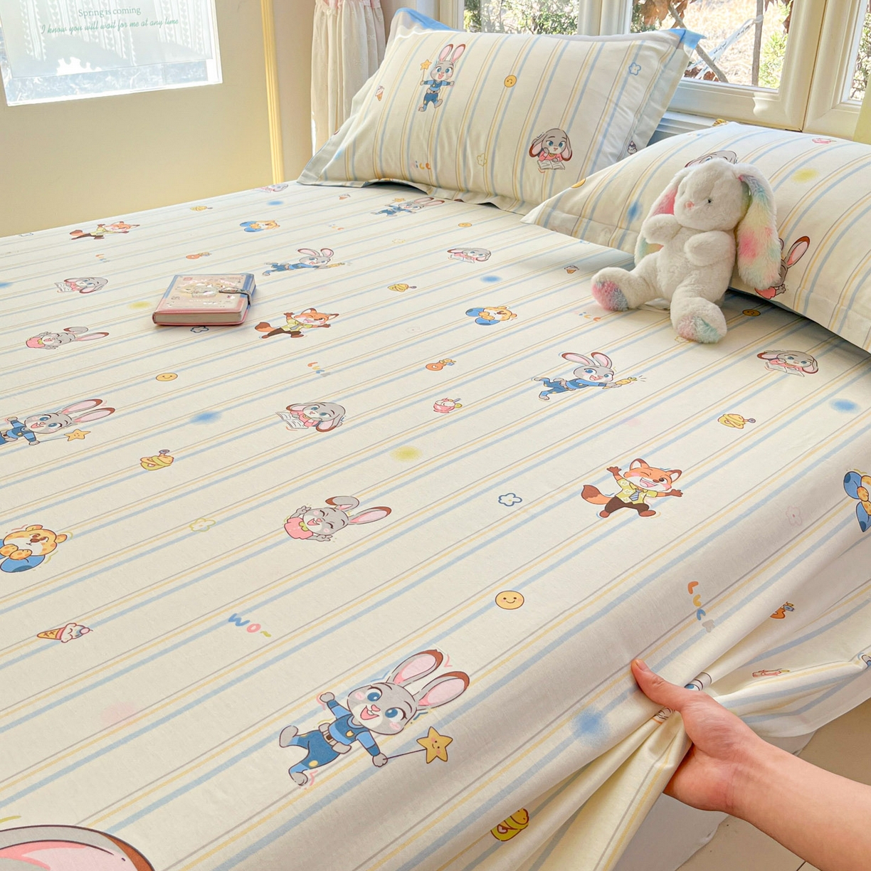 91家纺网 家纺一手货源 找家纺 莱通家纺 2026春夏新款12868全棉印花四件套单品系列二-单床单 狂野秘境