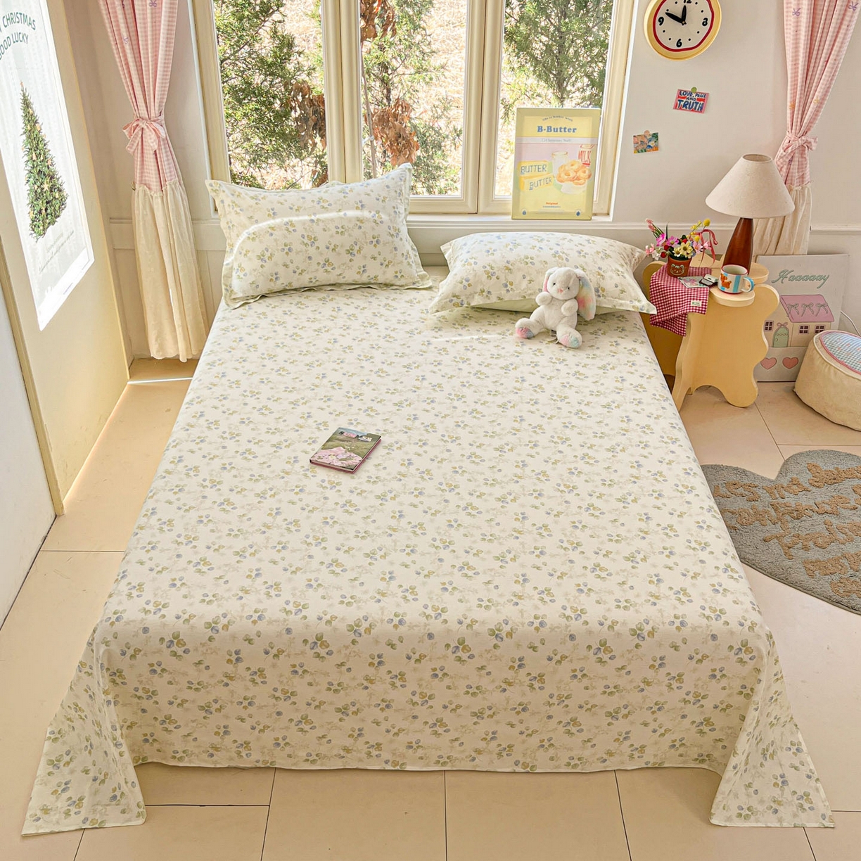 91家纺网 家纺一手货源 找家纺 莱通家纺 2026春夏新款12868全棉印花四件套单品系列二-单床单 青岚语