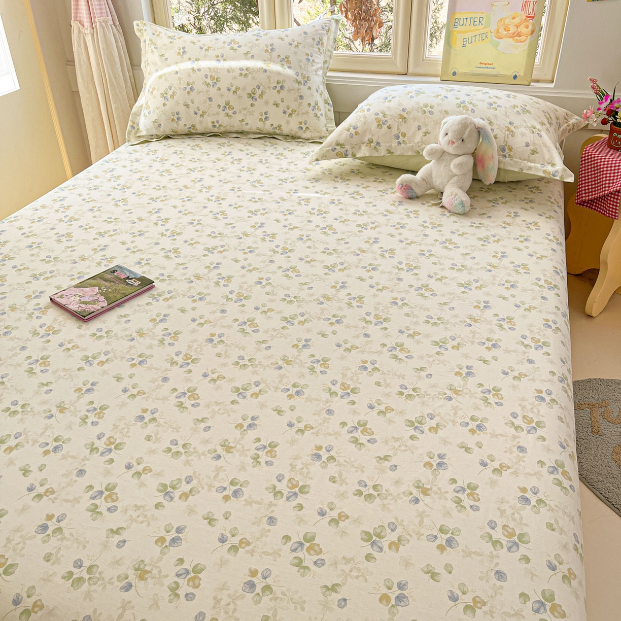 91家纺网 家纺一手货源 找家纺 莱通家纺 2026春夏新款12868全棉印花四件套单品系列二-单床单 青岚语