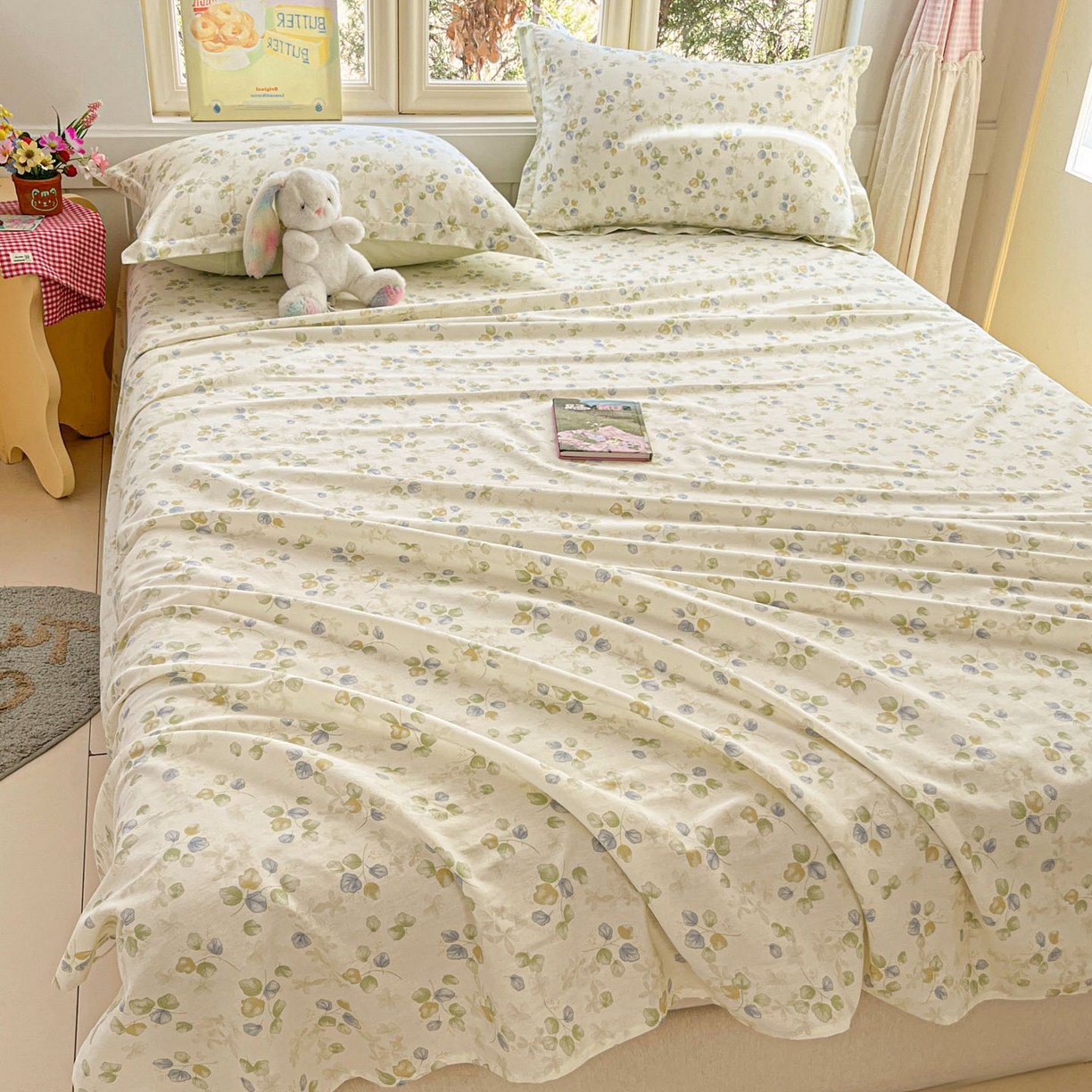 91家纺网 家纺一手货源 找家纺 莱通家纺 2026春夏新款12868全棉印花四件套单品系列二-单床单 青岚语