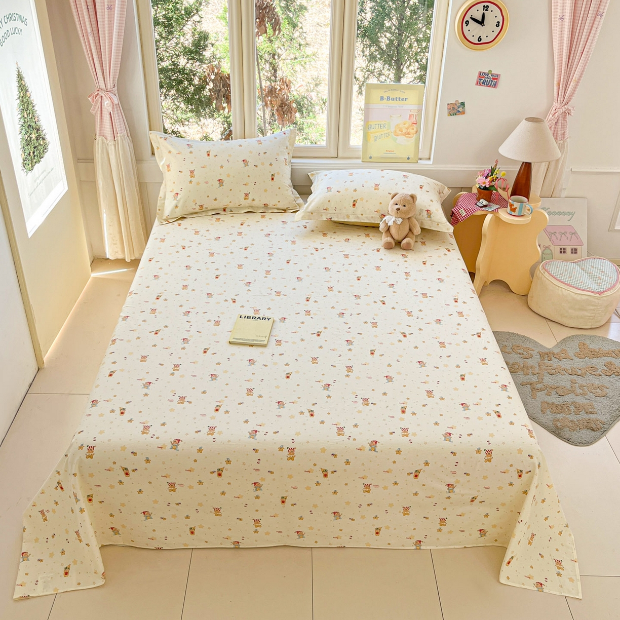 91家纺网 家纺一手货源 找家纺 莱通家纺 2026春夏新款12868全棉印花四件套单品系列二-单床单 小町的家