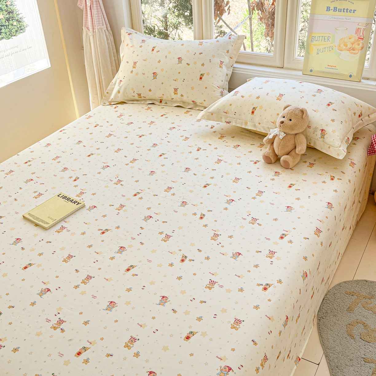 91家纺网 家纺一手货源 找家纺 莱通家纺 2026春夏新款12868全棉印花四件套单品系列二-单床单 小町的家