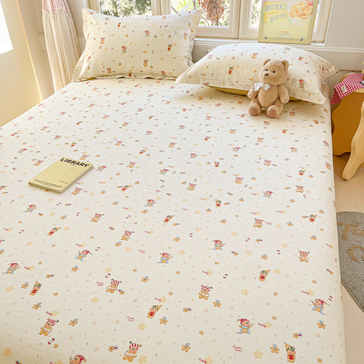 91家纺网 家纺一手货源 找家纺 莱通家纺 2026春夏新款12868全棉印花四件套单品系列二-单床单 小町的家