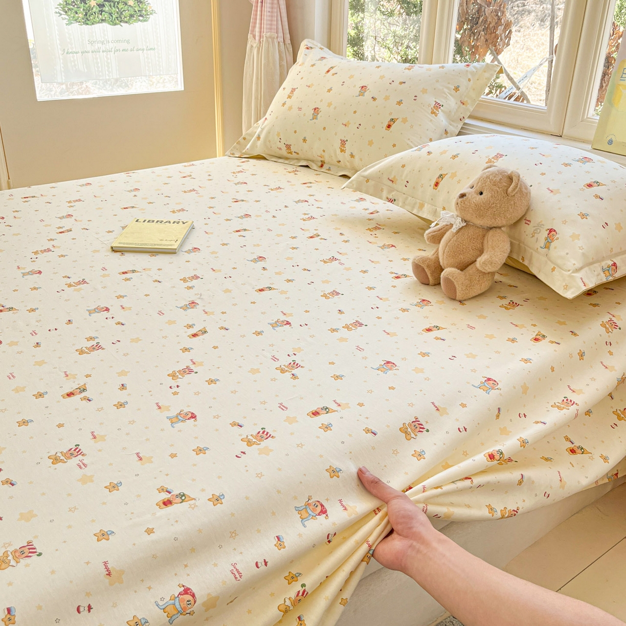 91家纺网 家纺一手货源 找家纺 莱通家纺 2026春夏新款12868全棉印花四件套单品系列二-单床单 小町的家