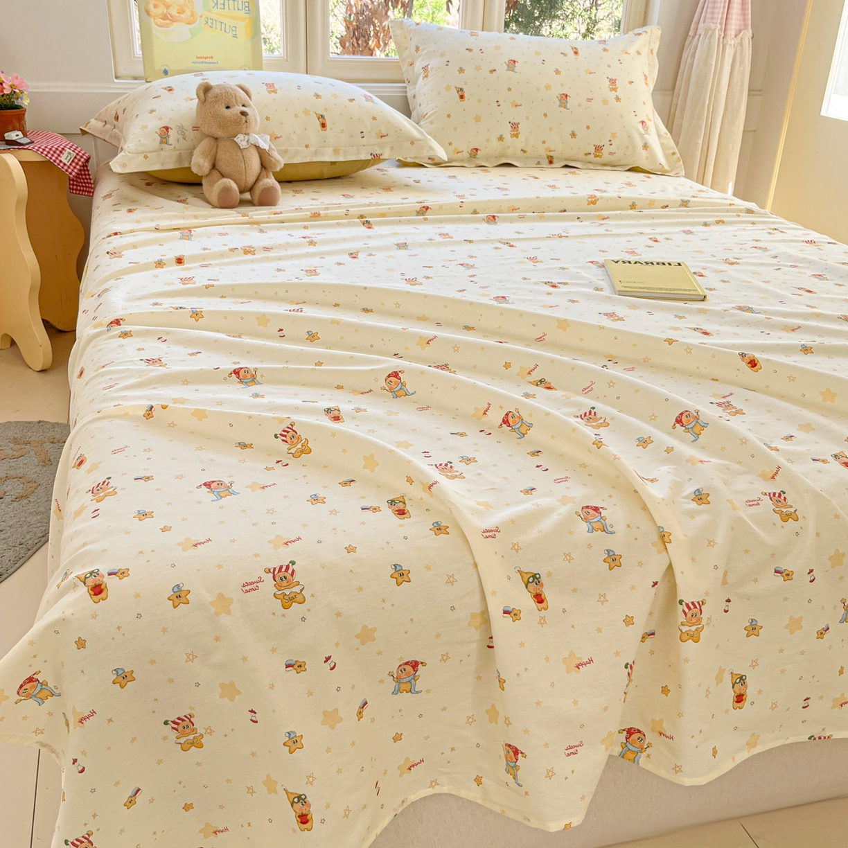 91家纺网 家纺一手货源 找家纺 莱通家纺 2026春夏新款12868全棉印花四件套单品系列二-单床单 小町的家