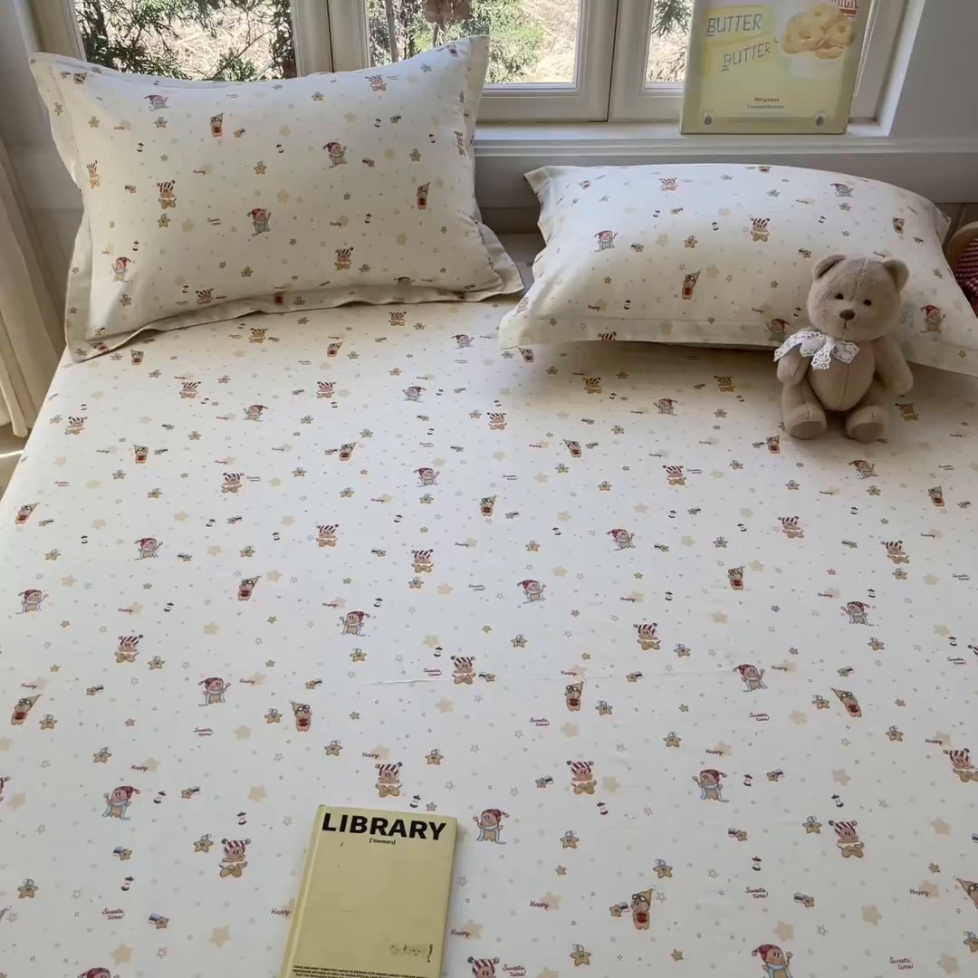 91家纺网 家纺一手货源 找家纺 莱通家纺 2026春夏新款12868全棉印花四件套单品系列二-单床单 小町的家