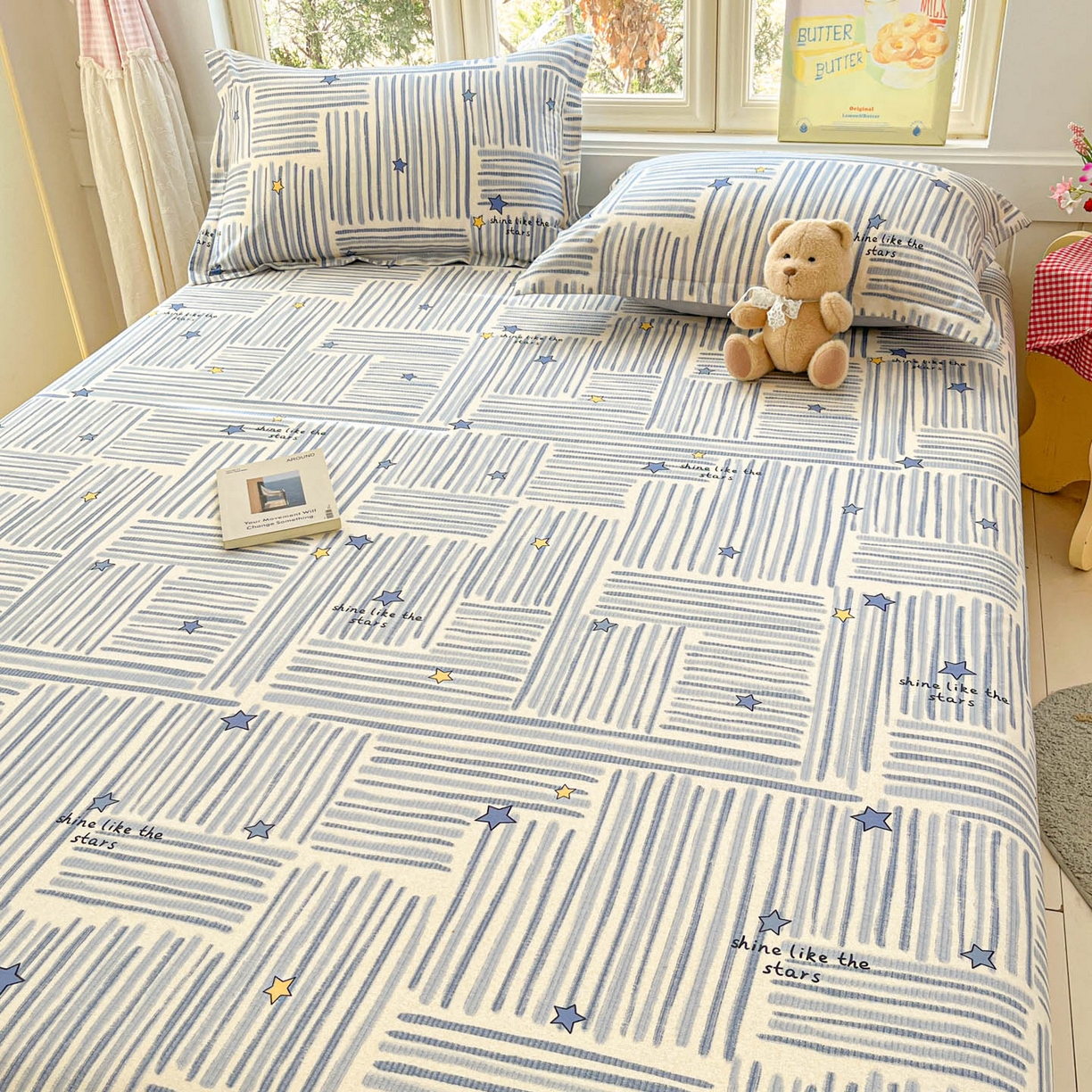 91家纺网 家纺一手货源 找家纺 莱通家纺 2026春夏新款12868全棉印花四件套单品系列二-单床单 星织影