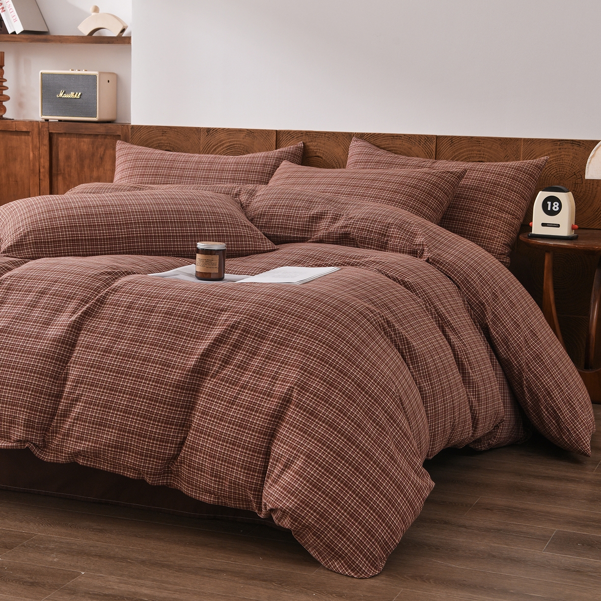 91家纺网 家纺一手货源 找家纺 （总）金艾草 2026新款全棉纯棉水洗棉四件套床单款-复古风格