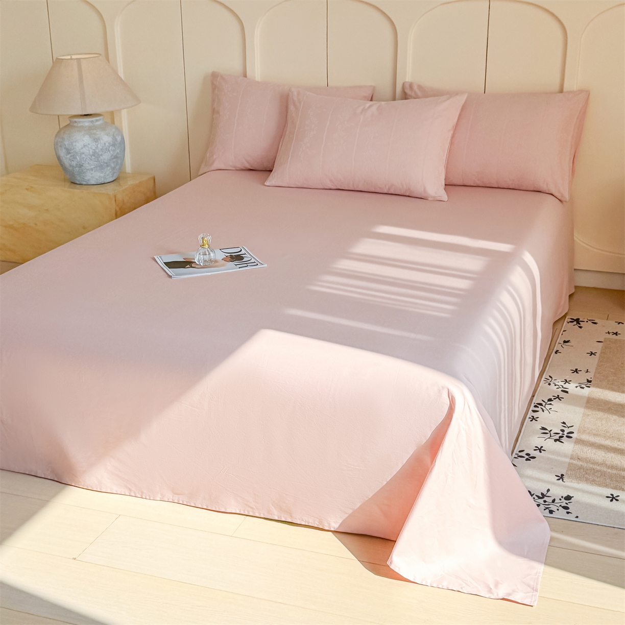 91家纺网 家纺一手货源 找家纺 （总）灰鲸 2026新款全棉纯棉厚织贡缎大提花四件套