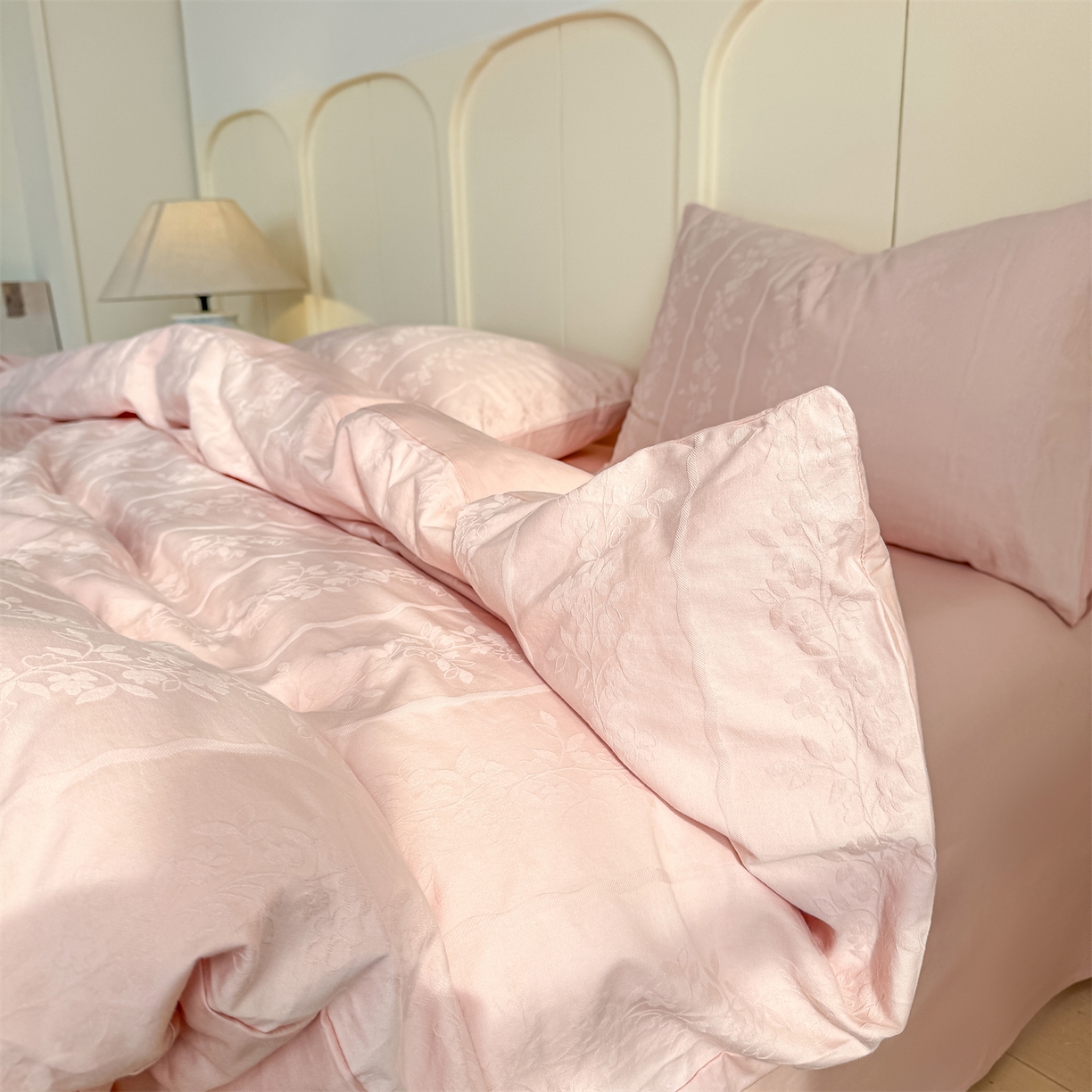 91家纺网 家纺一手货源 找家纺 （总）灰鲸 2026新款全棉纯棉厚织贡缎大提花四件套