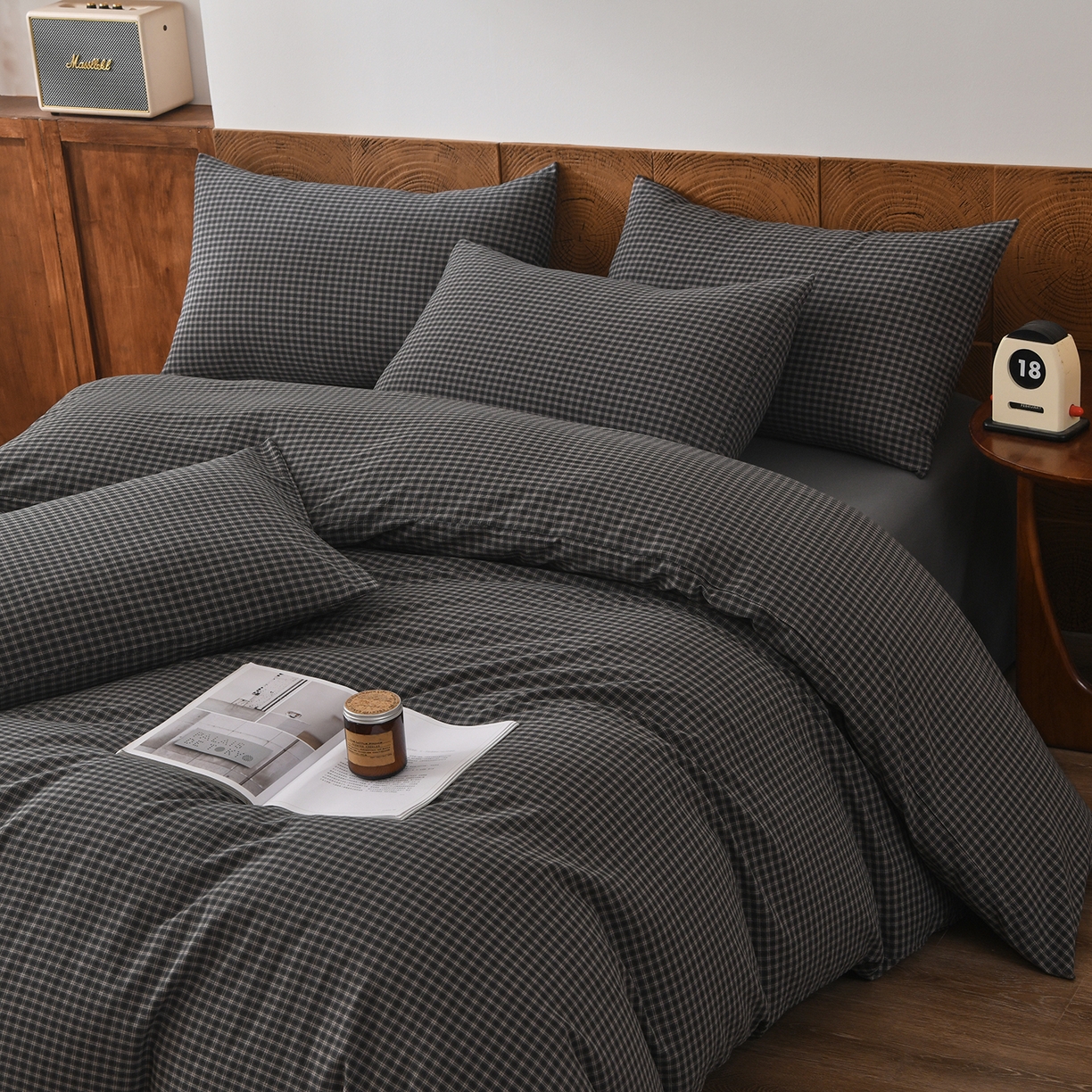 91家纺网 家纺一手货源 找家纺 （总）金艾草 2026新款全棉纯棉水洗棉四件套床单款-复古风格