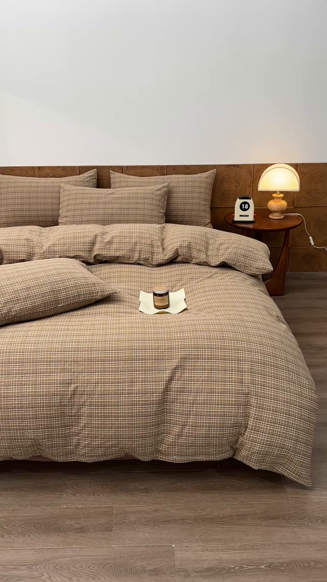 91家纺网 家纺一手货源 找家纺 金艾草 2026新款全棉纯棉水洗棉四件套床单款-复古风格 沉香-褐色