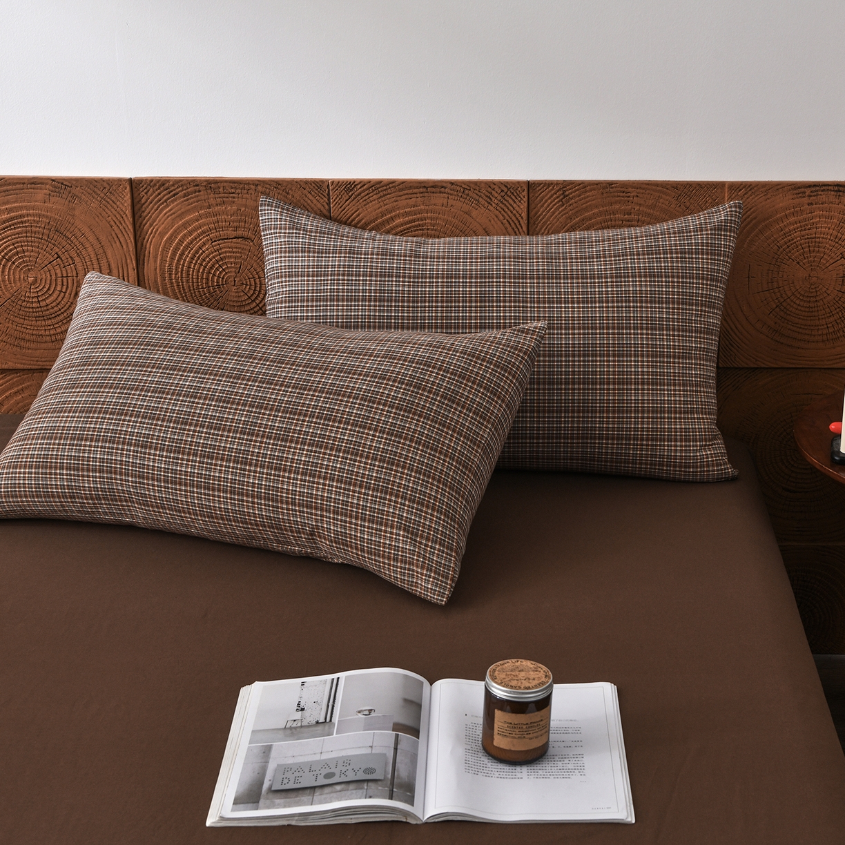 91家纺网 家纺一手货源 找家纺 金艾草 2026新款全棉纯棉水洗棉四件套床单款-复古风格 沉香-咖色