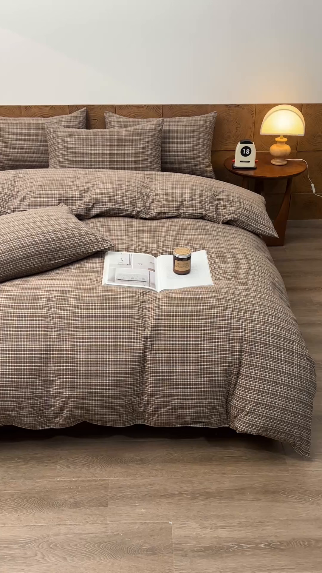 91家纺网 家纺一手货源 找家纺 金艾草 2026新款全棉纯棉水洗棉四件套床单款-复古风格 沉香-咖色