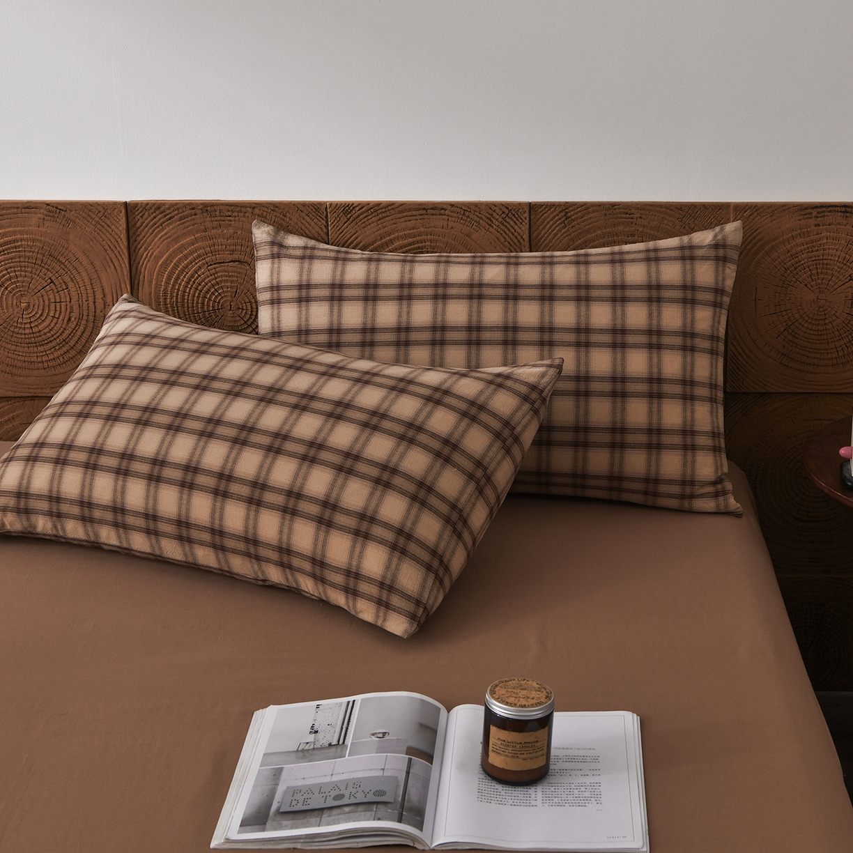 91家纺网 家纺一手货源 找家纺 金艾草 2026新款全棉纯棉水洗棉四件套床单款-复古风格 芳菲-咖