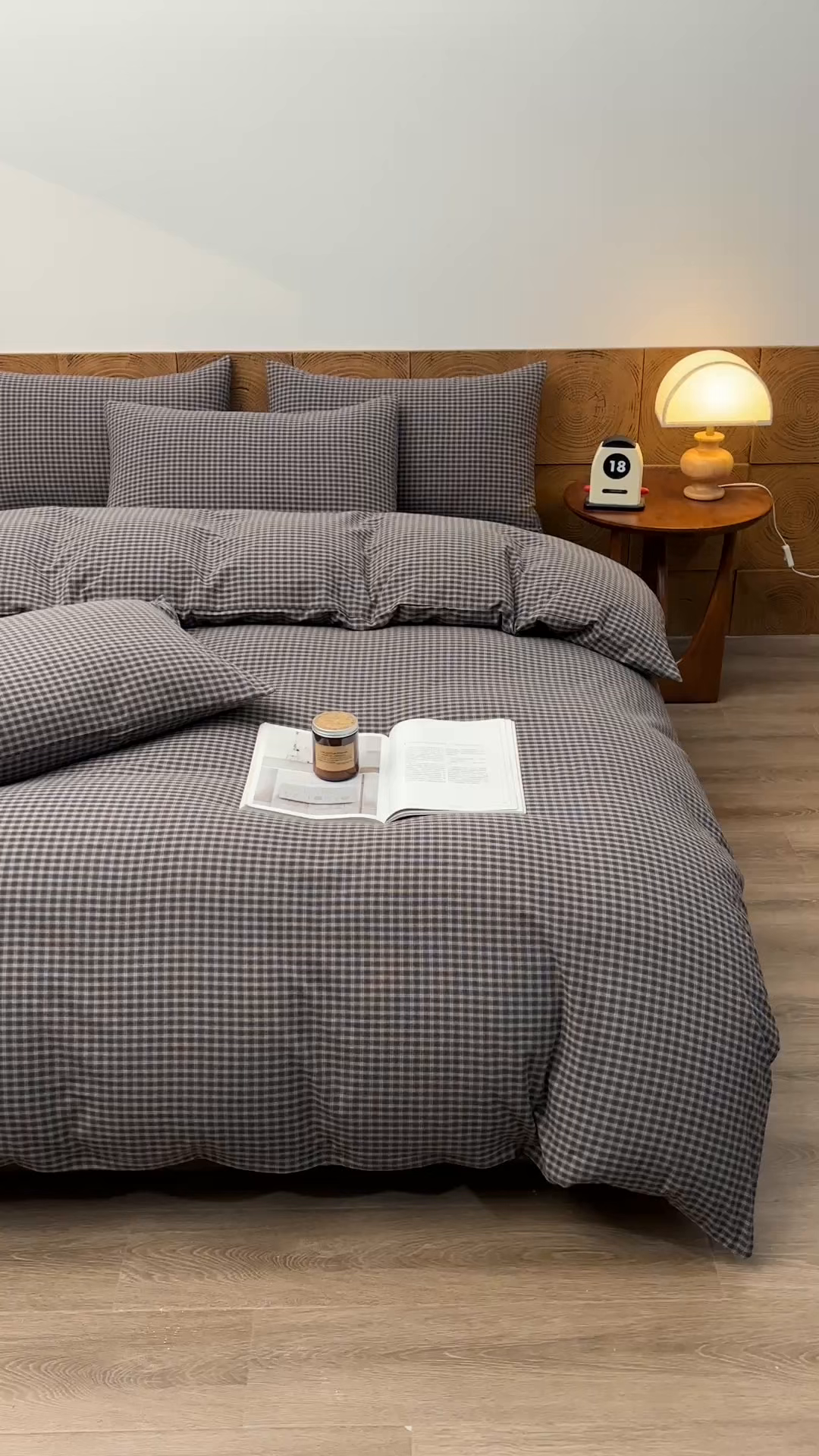 91家纺网 家纺一手货源 找家纺 金艾草 2026新款全棉纯棉水洗棉四件套床单款-复古风格 关山月-灰