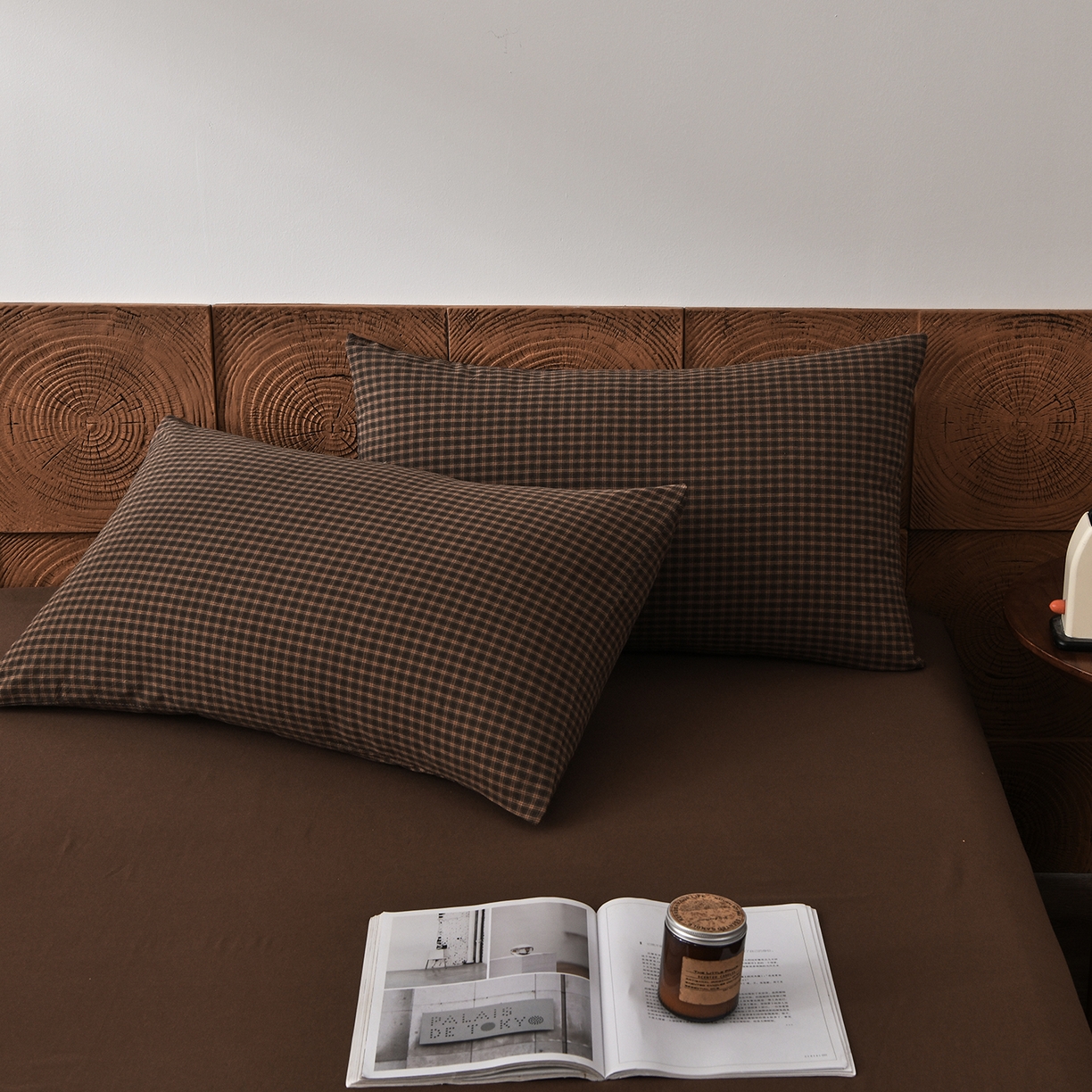 91家纺网 家纺一手货源 找家纺 金艾草 2026新款全棉纯棉水洗棉四件套床单款-复古风格 关山月-咖