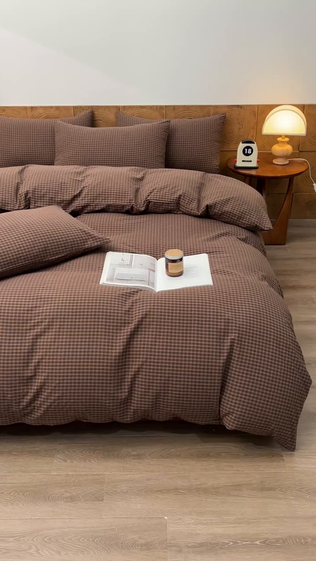 91家纺网 家纺一手货源 找家纺 金艾草 2026新款全棉纯棉水洗棉四件套床单款-复古风格 关山月-咖