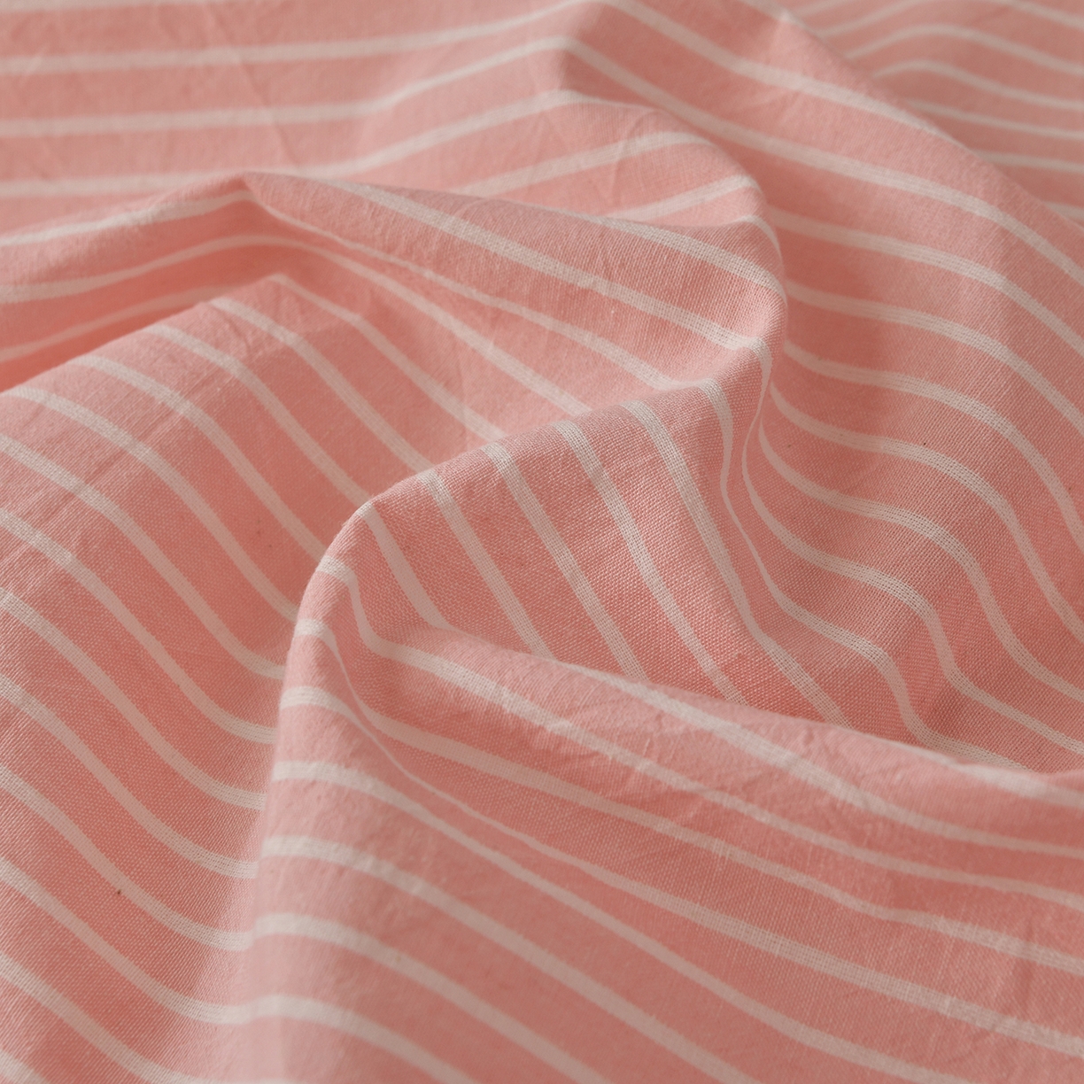 91家纺网 家纺一手货源 找家纺 金艾草 2026新款全棉纯棉水洗棉四件套床单款-复古风格 条纹-粉色