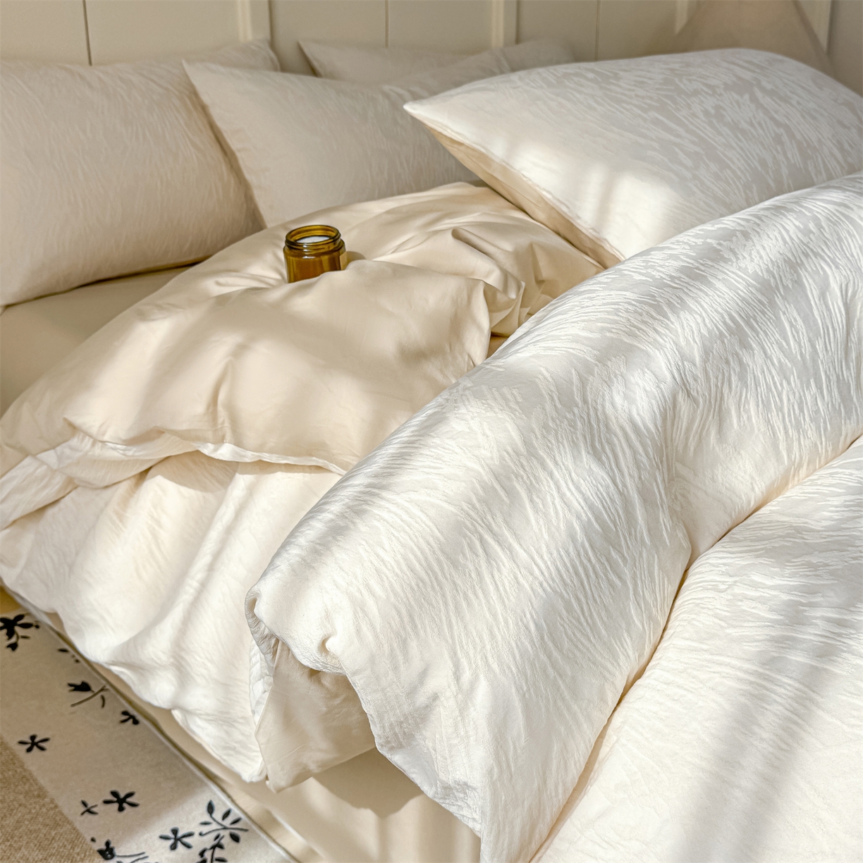 91家纺网 家纺一手货源 找家纺 （总）灰鲸 2026新款全棉纯棉厚织贡缎大提花四件套