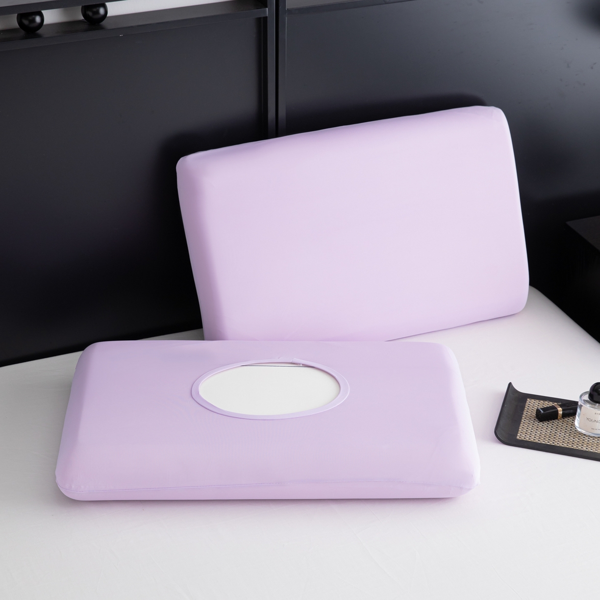 91家纺网 家纺一手货源 找家纺 慕尚家纺 2026新款升级款锦纶冰皮枕套 冰紫