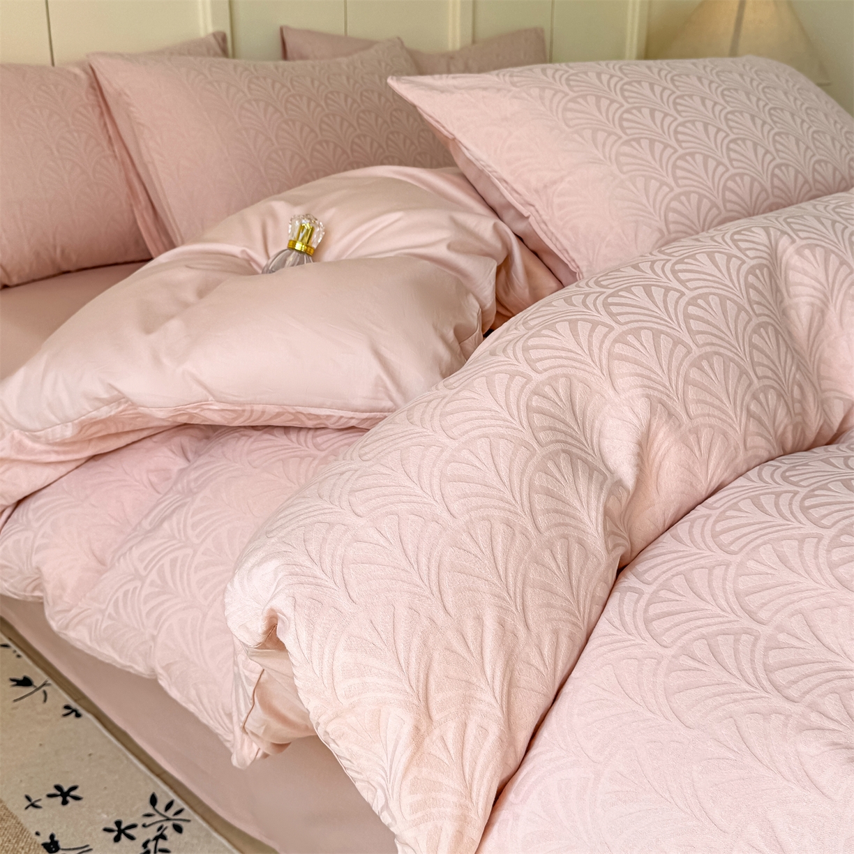 91家纺网 家纺一手货源 找家纺 （总）灰鲸 2026新款全棉纯棉厚织贡缎大提花四件套