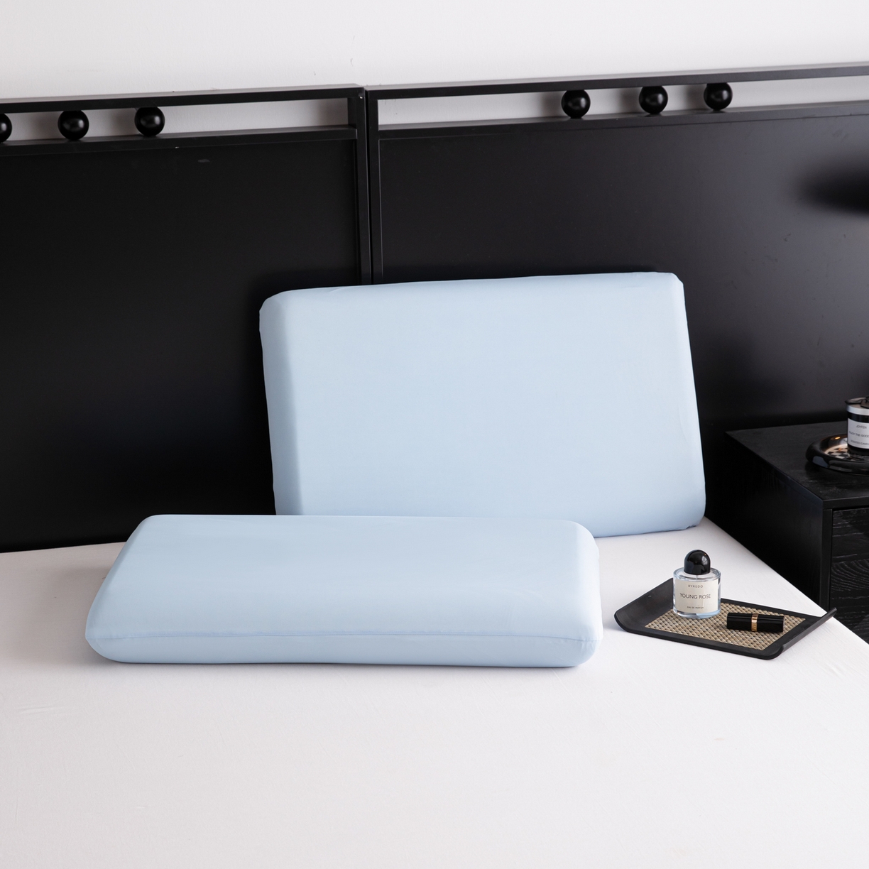 慕尚家纺 2026新款升级款锦纶冰皮枕套 天空蓝