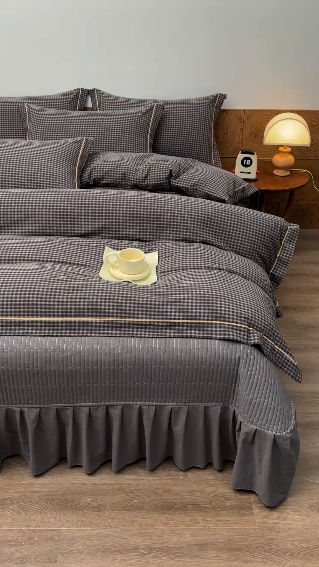 91家纺网 家纺一手货源 找家纺 （总）金艾草 2026春夏新款全棉纯棉色织水洗棉床盖四件套