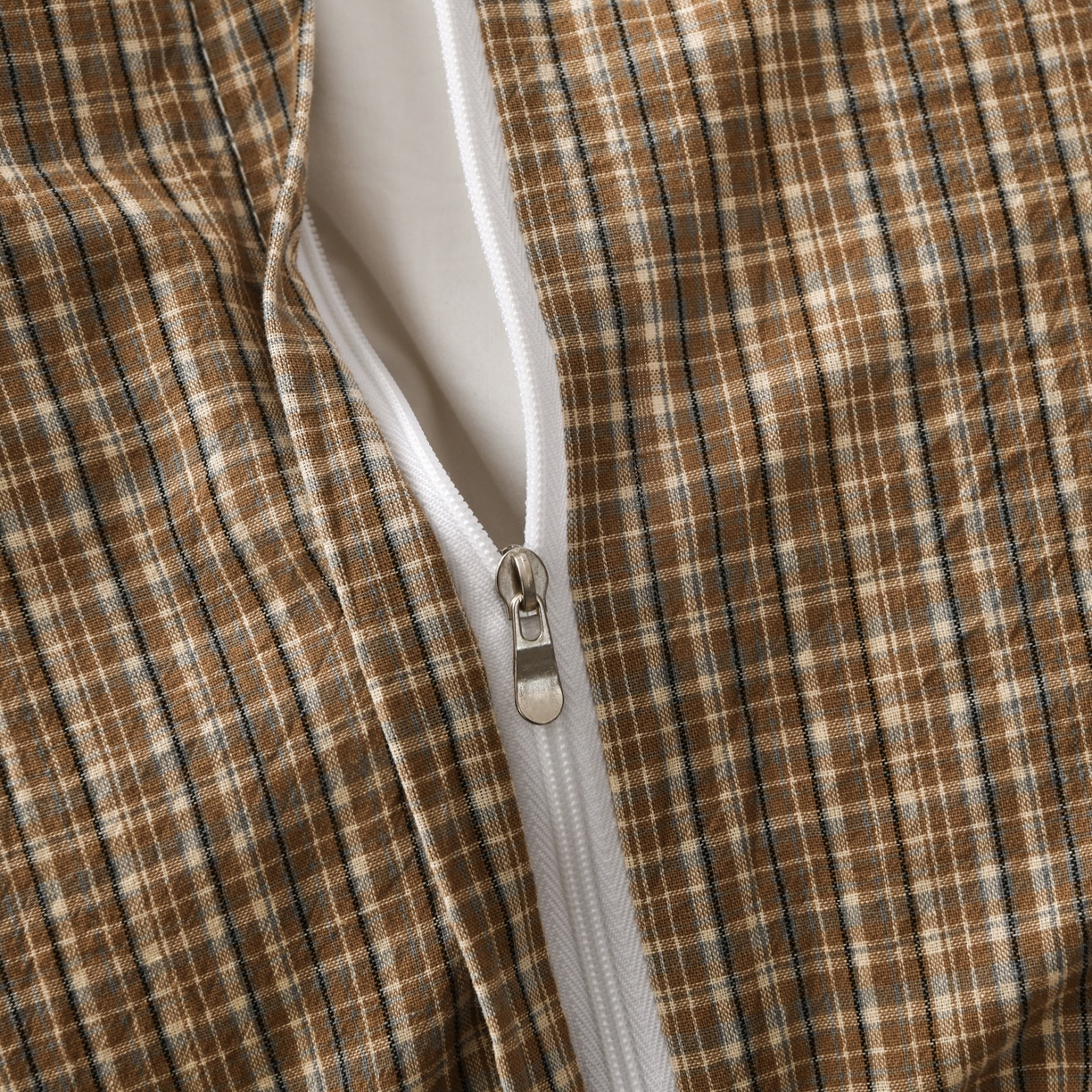 91家纺网 家纺一手货源 找家纺 金艾草 2026春夏新款全棉纯棉色织水洗棉床盖四件套 沉香-褐色