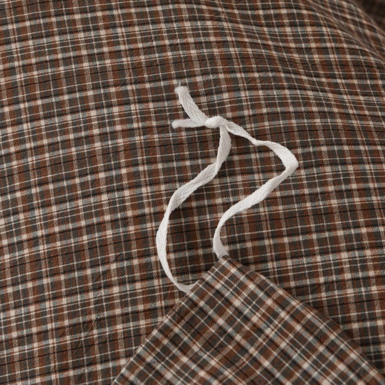 91家纺网 家纺一手货源 找家纺 金艾草 2026春夏新款全棉纯棉色织水洗棉床盖四件套 沉香-咖色