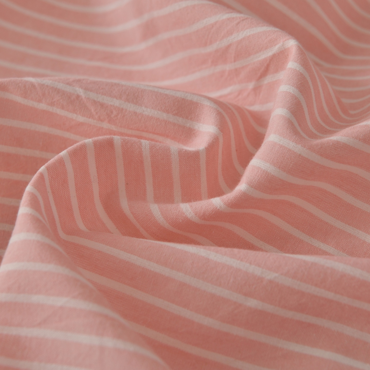 91家纺网 家纺一手货源 找家纺 金艾草 2026春夏新款全棉纯棉色织水洗棉床盖四件套 条纹-粉色