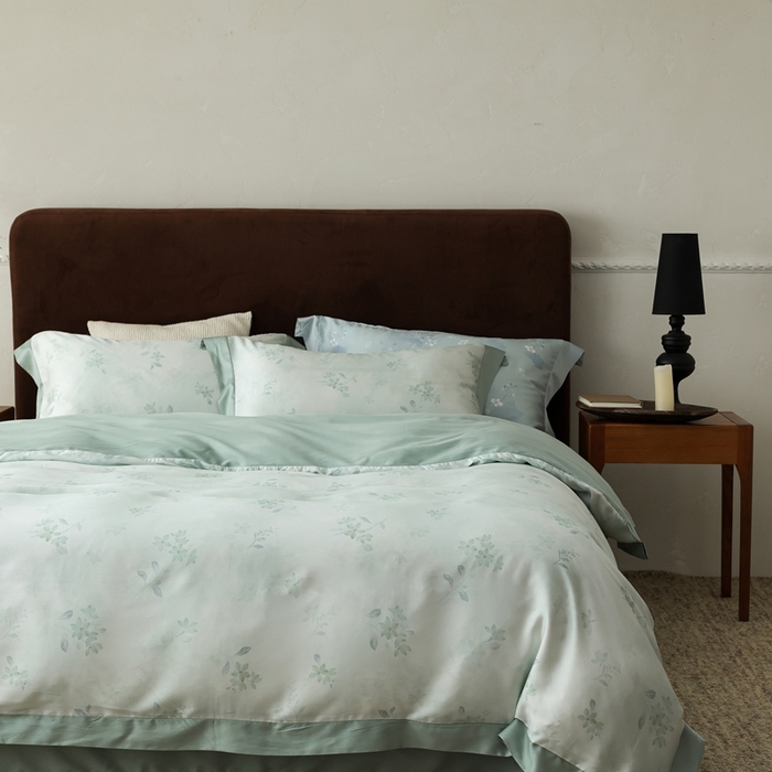 ROZ home 蕊姿家居 2026春夏新款60s天丝棉数码印花四件套 浮香 绿