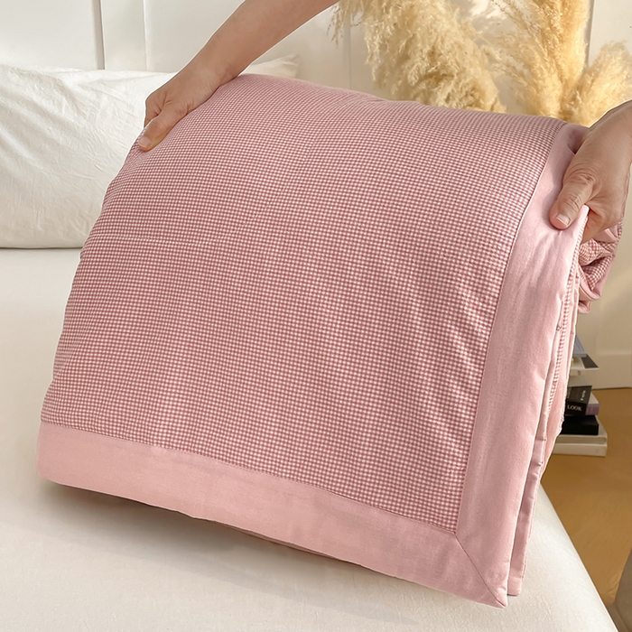 91家纺网 家纺一手货源 找家纺 （总）yyds网供 2026新款无印格子A类里外全棉纯棉水洗棉新疆棉花夏被夏凉被空调被