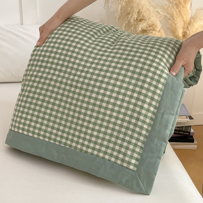 91家纺网 家纺一手货源 找家纺 （总）yyds网供 2026新款无印格子A类里外全棉纯棉水洗棉新疆棉花夏被夏凉被空调被