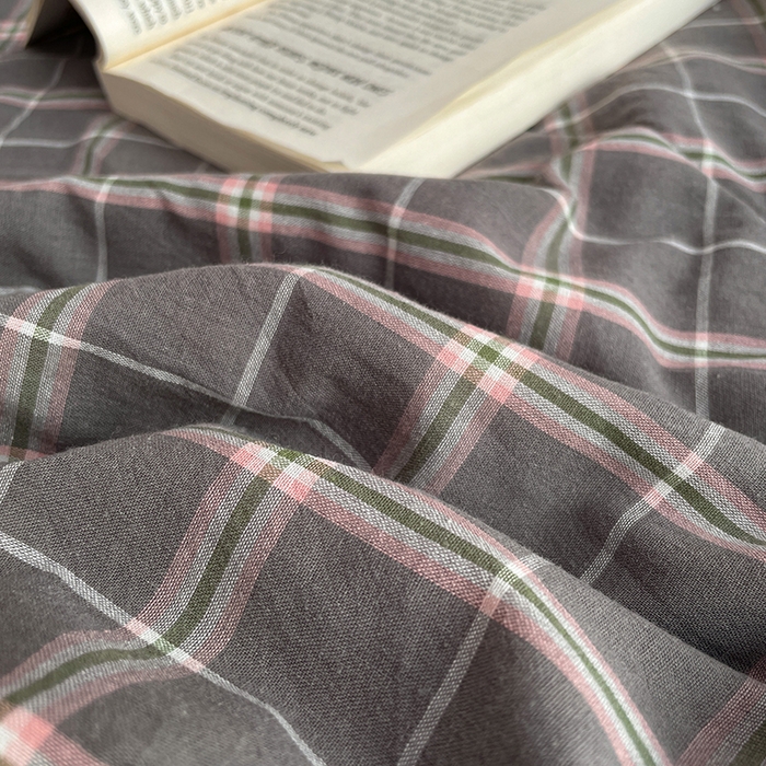 91家纺网 家纺一手货源 找家纺 yyds网供 2026新款无印格子A类里外全棉纯棉水洗棉新疆棉花夏被夏凉被空调被 灰大格