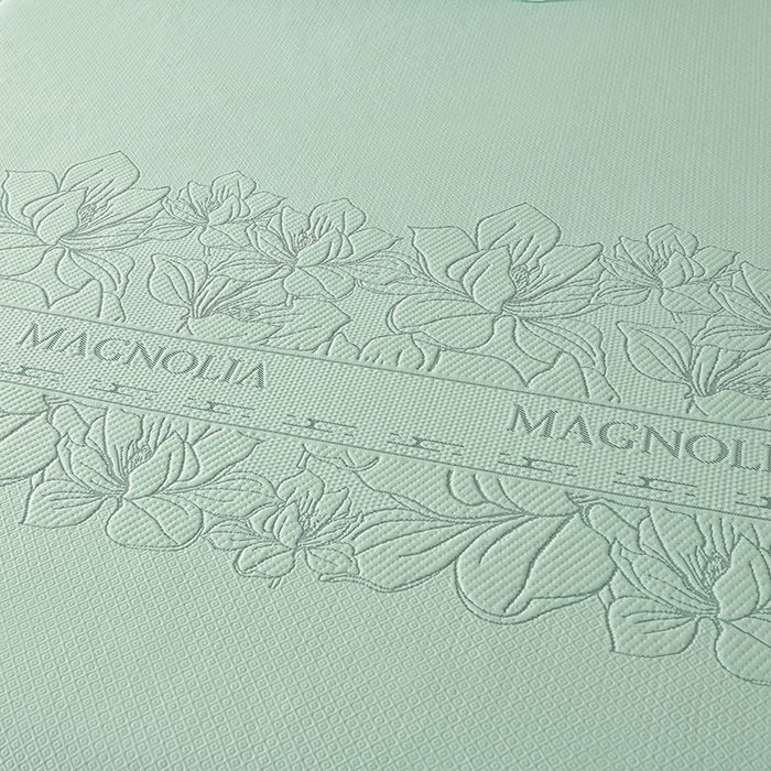 91家纺网 家纺一手货源 找家纺 诺梵家纺 2026新款 pe 乙纶立体提花凉豆豆席凉席床裙款【控价1.5米119 ；1.8米129；2.0米139】半夏-绿