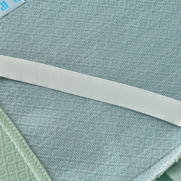 91家纺网 家纺一手货源 找家纺 诺梵家纺 2026新款 pe 乙纶立体提花凉豆豆席凉席床裙款【控价1.5米119 ；1.8米129；2.0米139】半夏-绿