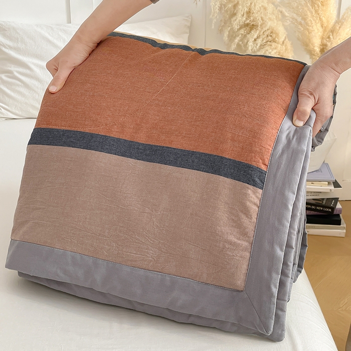 yyds网供 2026新款无印格子A类里外全棉纯棉水洗棉新疆棉花夏被夏凉被空调被 苏格兰调