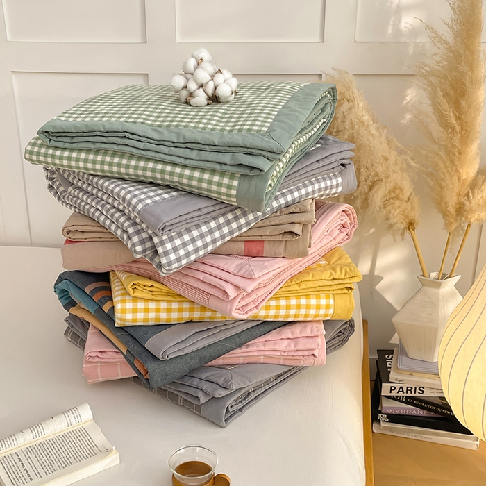 yyds网供 2026新款无印格子A类里外全棉纯棉水洗棉新疆棉花夏被夏凉被空调被 组合图仅供展示不可下单