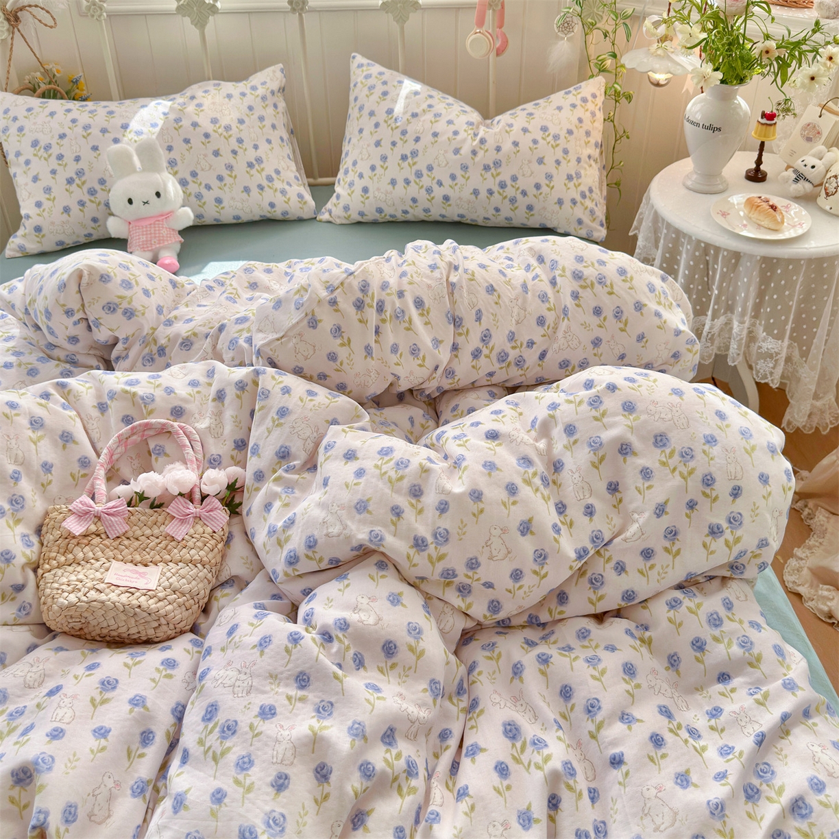 91家纺网 家纺一手货源 找家纺 （总）名兮家居 2026春夏新款全棉纯棉A类双层纱四件套