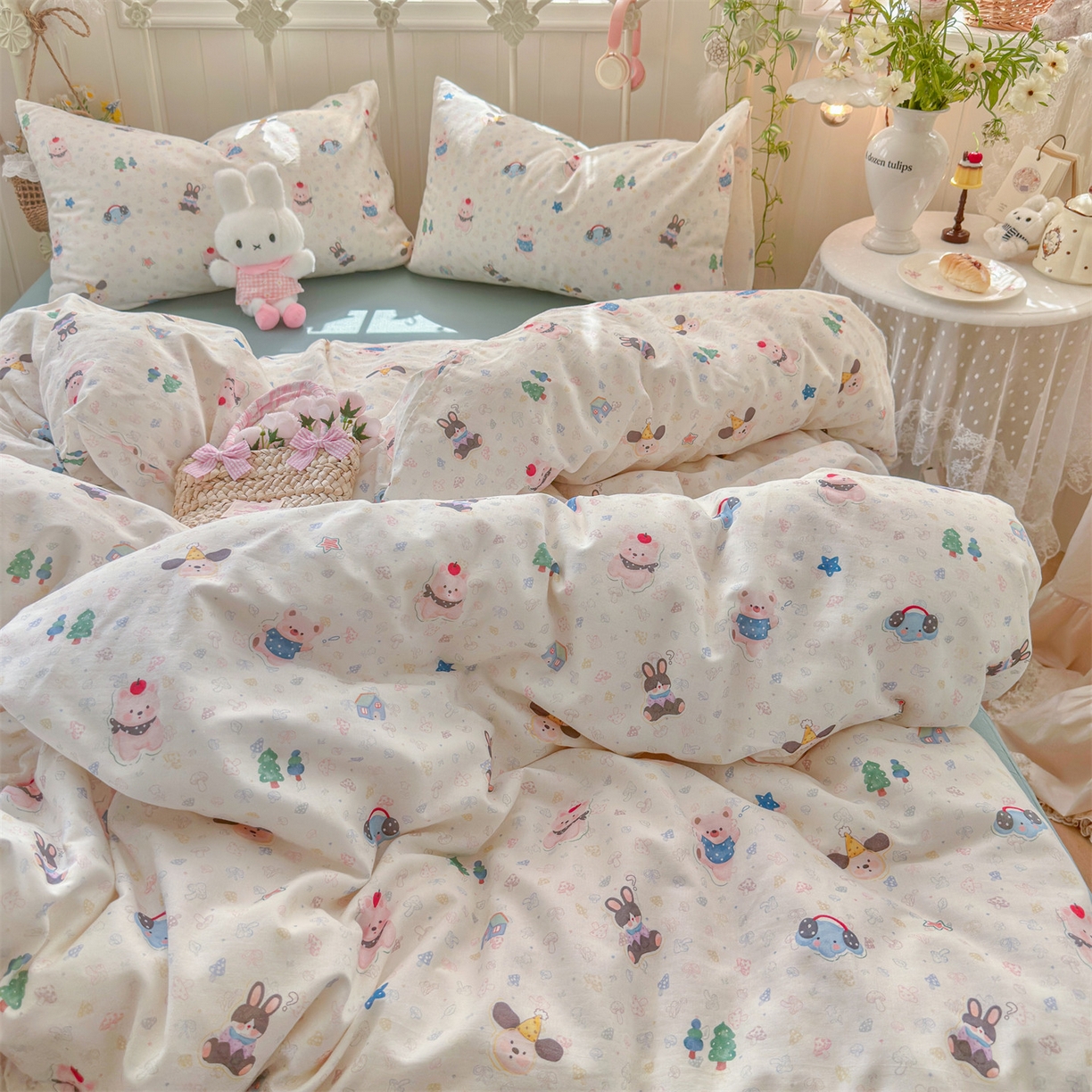 91家纺网 家纺一手货源 找家纺 （总）名兮家居 2026春夏新款全棉纯棉A类双层纱四件套