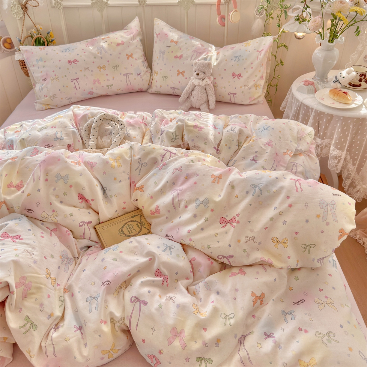 91家纺网 家纺一手货源 找家纺 （总）名兮家居 2026春夏新款全棉纯棉A类双层纱四件套