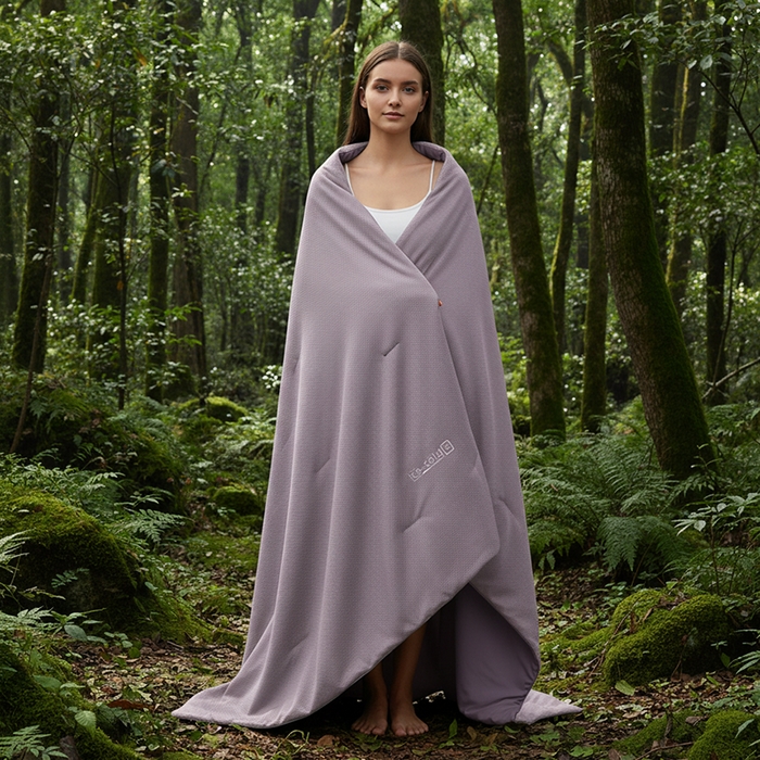 91家纺网 家纺一手货源 找家纺 鸣升家纺 2026新款凉感丝提花夏被夏凉被空调被 冰感-紫