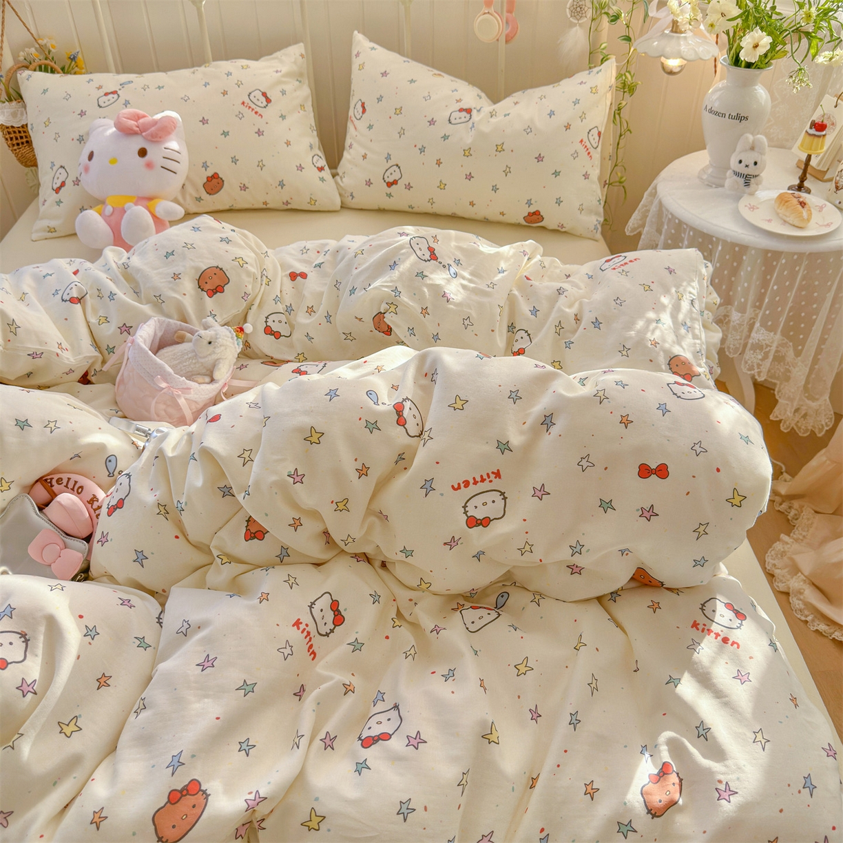 91家纺网 家纺一手货源 找家纺 （总）名兮家居 2026春夏新款全棉纯棉A类双层纱四件套